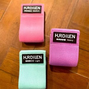 Set of 3 sizes fabric resistance bands